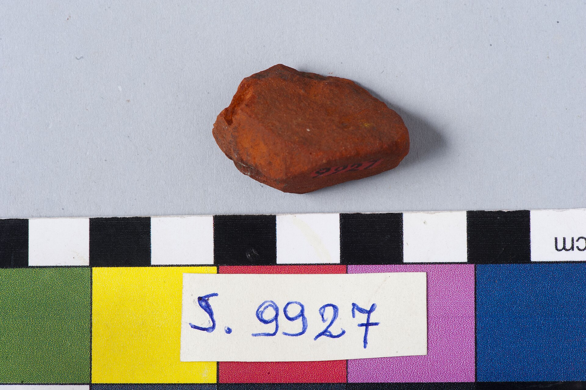Worked ochre — the red earth the first marks were made in.