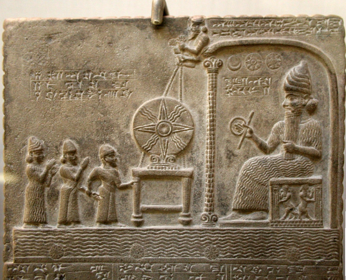 Tablet of Shamash, the sun-god enthroned, from Sippar, British Museum