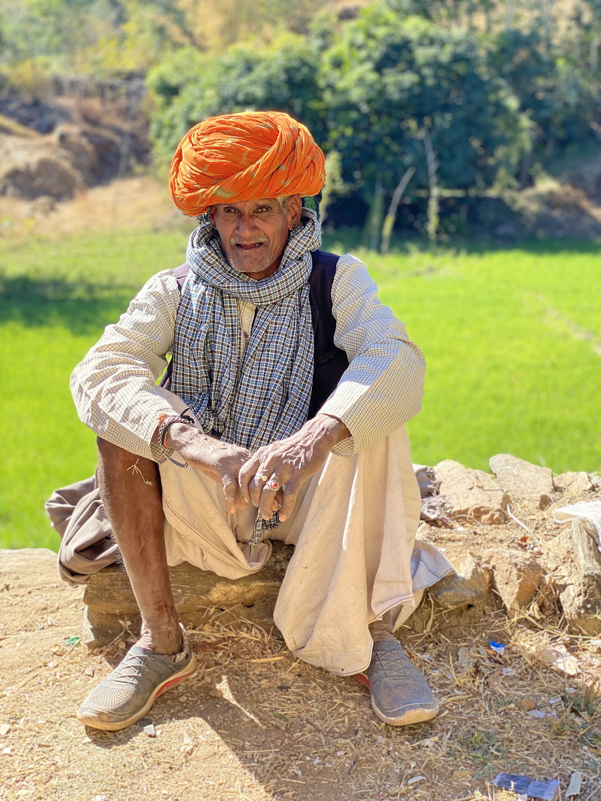 The Rajasthani turban — region read in a wrap of cloth.