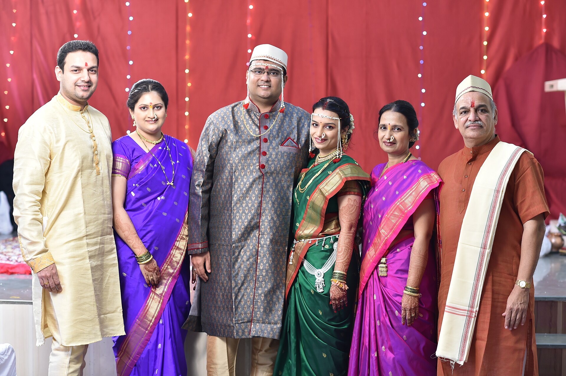 Marathi dress — the architect Arjun's own people.