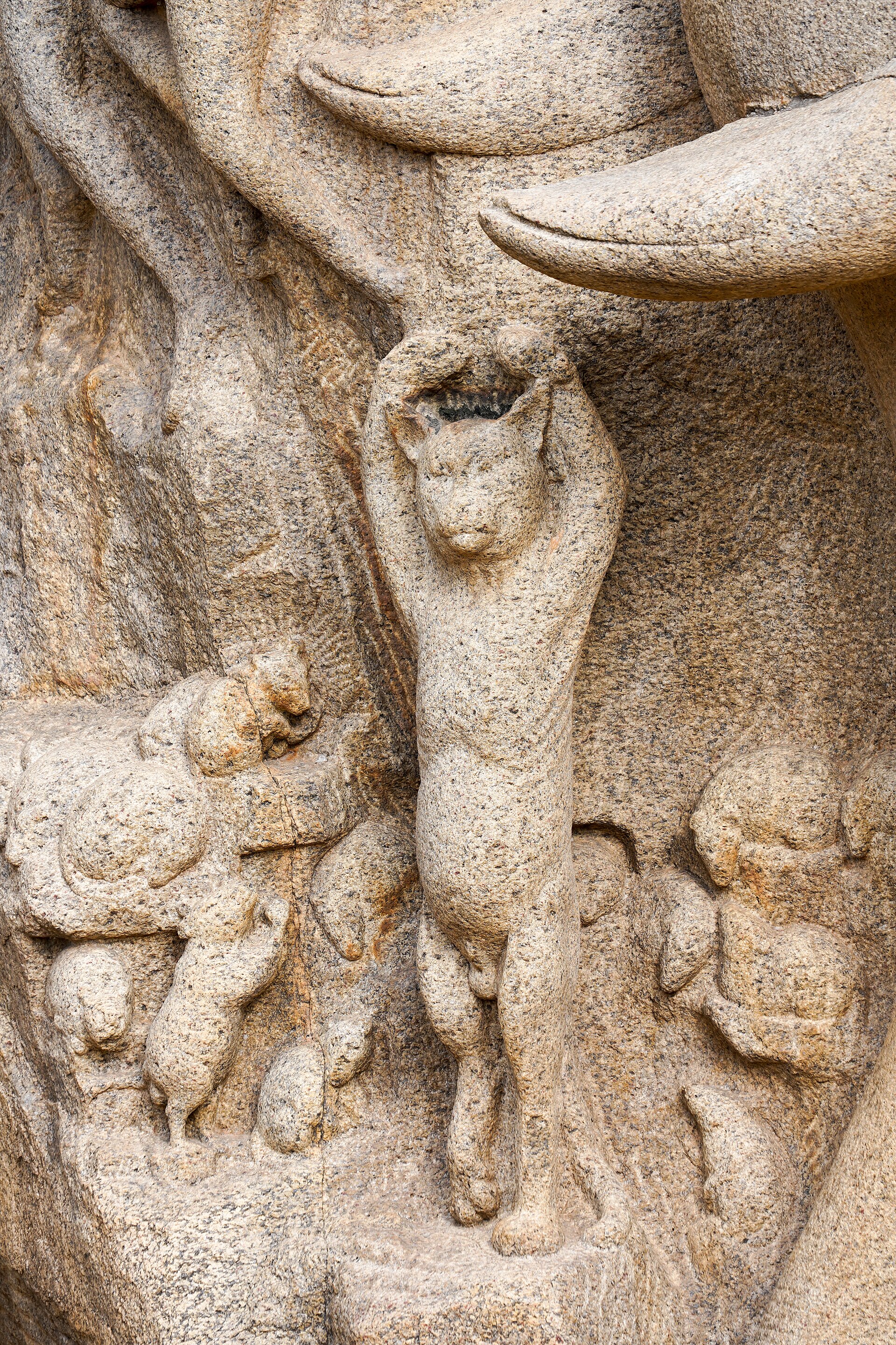 Arjuna's Penance — one of the largest open-air bas-reliefs on Earth.