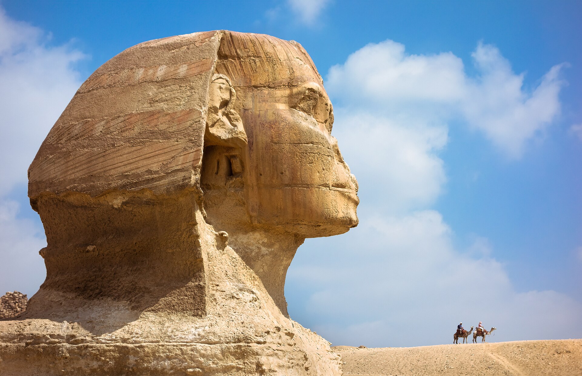 The Sphinx — water-weathering and an older-than-allowed question.