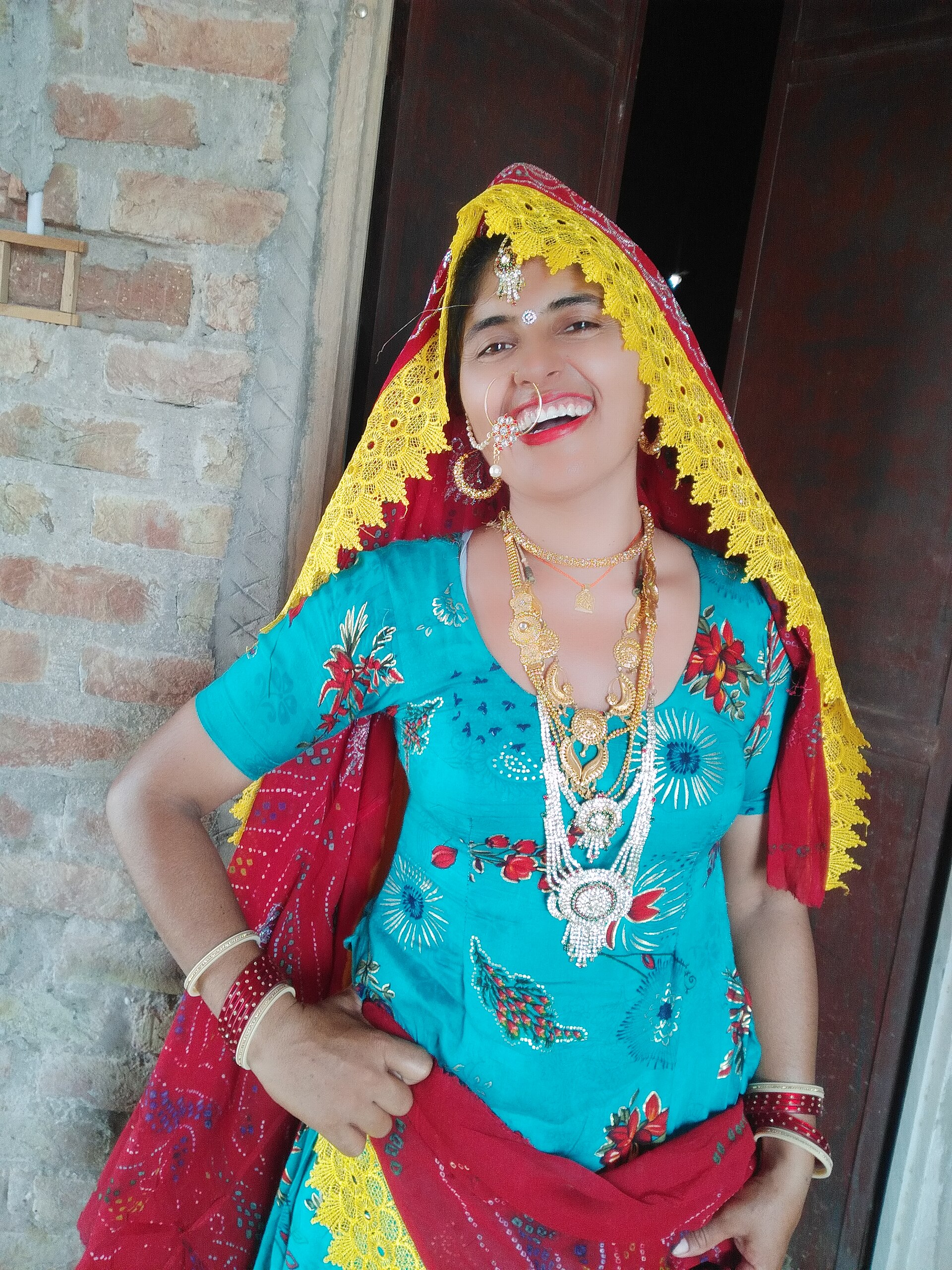 Rajasthani woman in traditional dress.