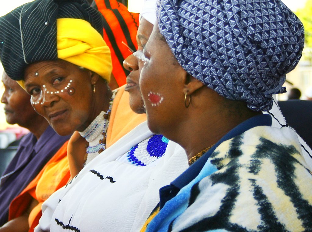 Xhosa traditionally dressed women.