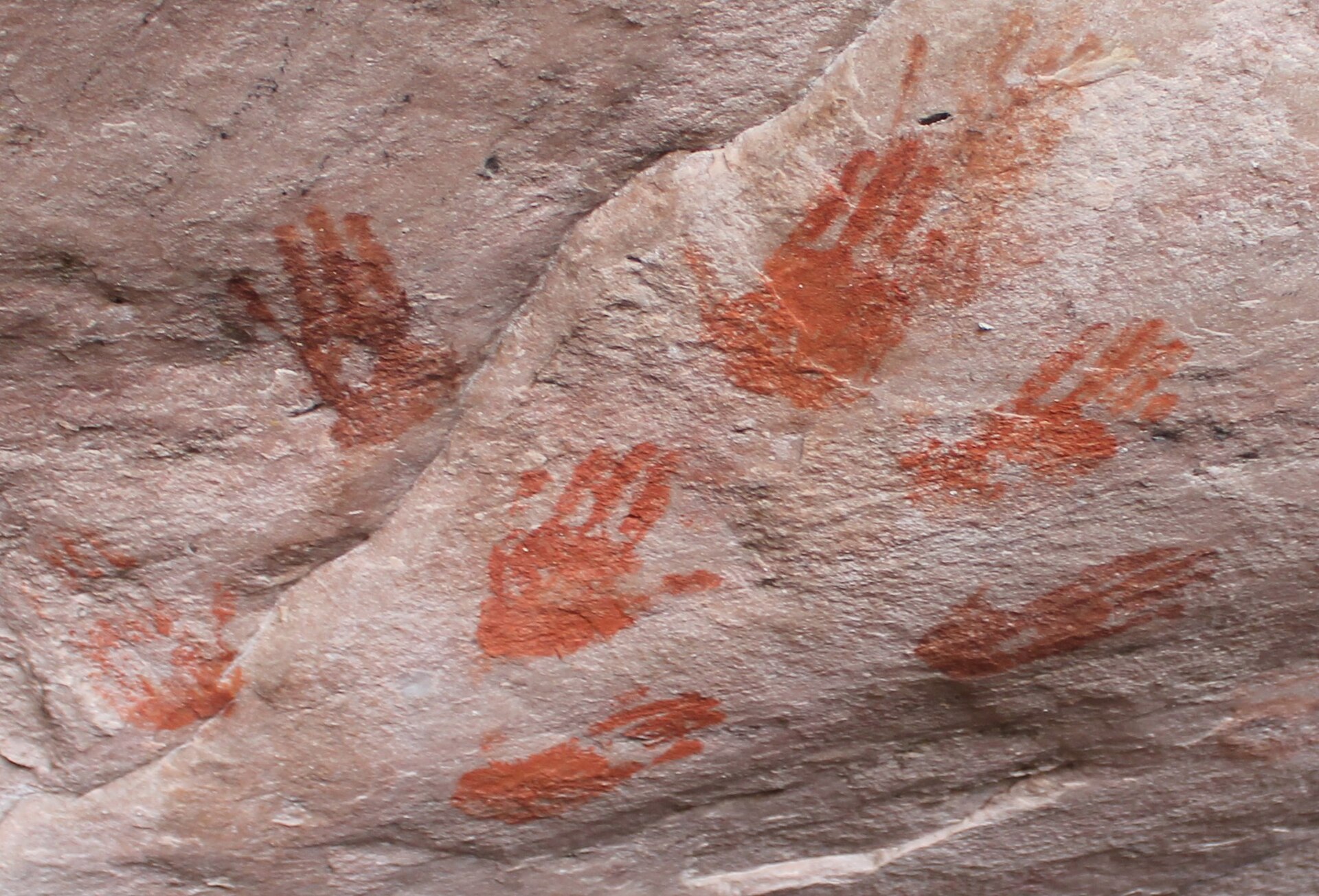 Hand prints, Diepkloof rock shelter.